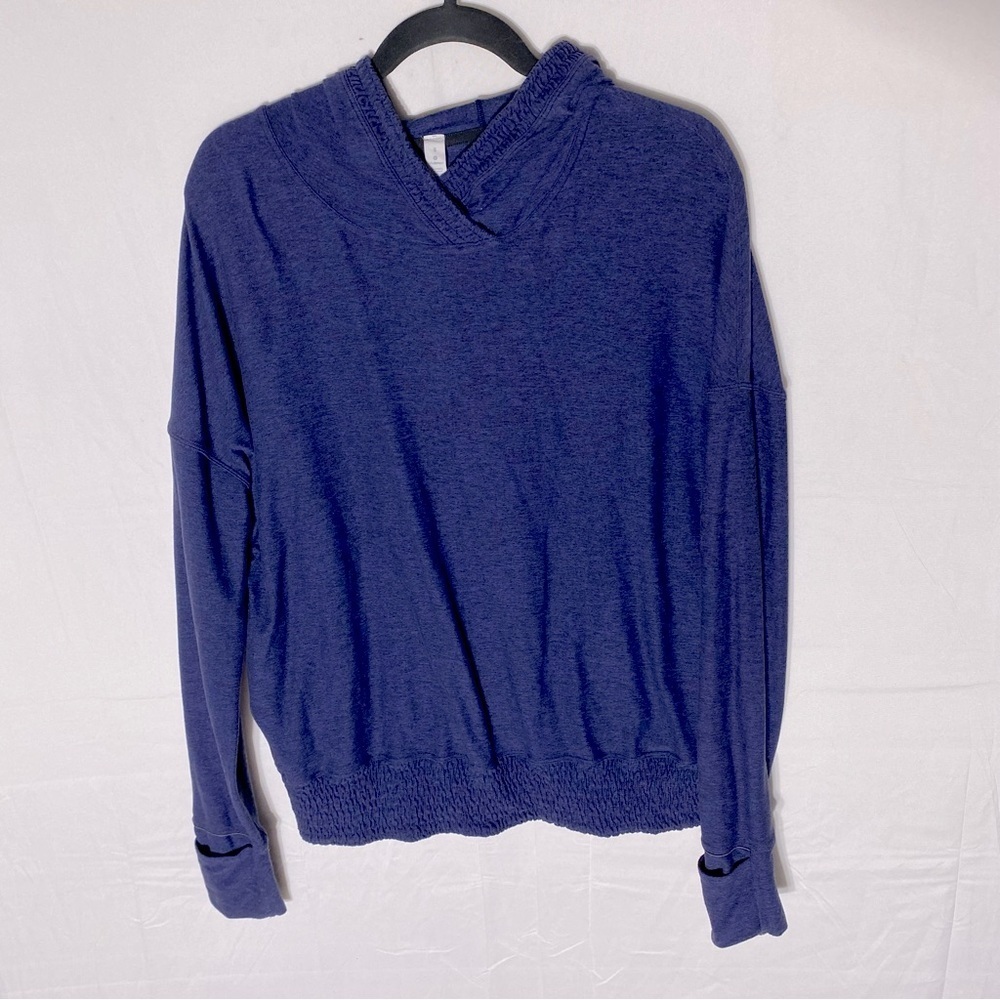 Lululemon Athletica Heathered Blue Lead The Pack Hoodie 8
